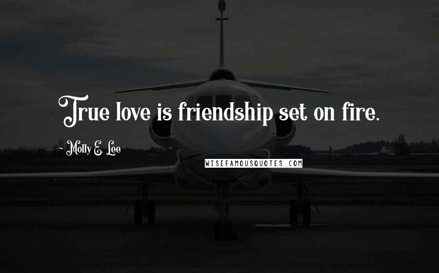 Molly E. Lee quotes: True love is friendship set on fire.