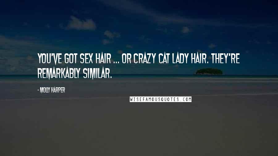 Molly Harper quotes: You've got sex hair ... or crazy cat lady hair. They're remarkably similar.