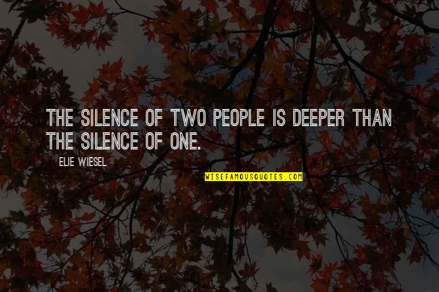 Mollycoddles Crossword Quotes By Elie Wiesel: The silence of two people is deeper than