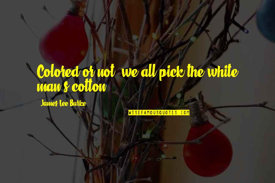 Mom Test Quotes By James Lee Burke: Colored or not, we all pick the white Mom Test Quotes By James Lee Burke: Colored or not, we all pick the white
