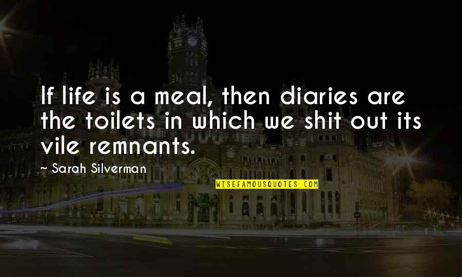 Momberger Tosh Quotes By Sarah Silverman: If life is a meal, then diaries are