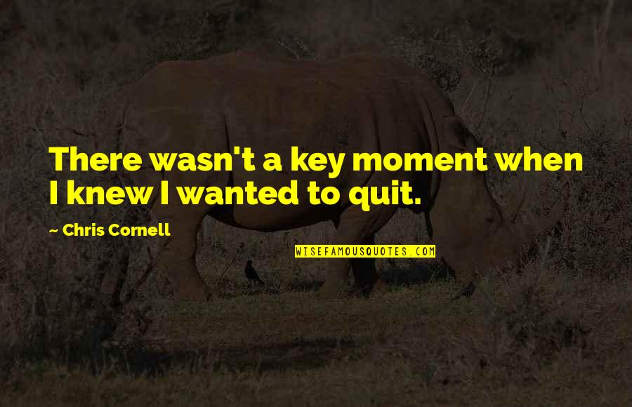 Moment I Knew Quotes By Chris Cornell: There wasn't a key moment when I knew Moment I Knew Quotes By Chris Cornell: There wasn't a key moment when I knew