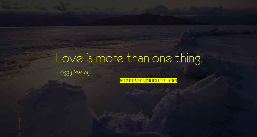 Moment Of Solitude Quotes By Ziggy Marley: Love is more than one thing.