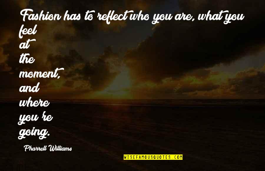 Moment To Reflect Quotes By Pharrell Williams: Fashion has to reflect who you are, what