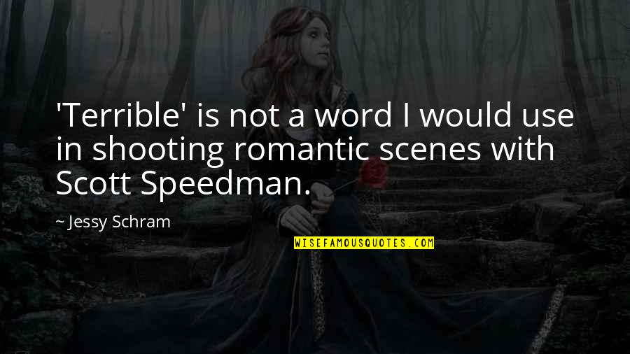 Momentiniu Quotes By Jessy Schram: 'Terrible' is not a word I would use Momentiniu Quotes By Jessy Schram: 'Terrible' is not a word I would use