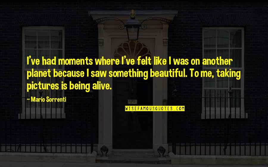 Moments And Pictures Quotes By Mario Sorrenti: I've had moments where I've felt like I