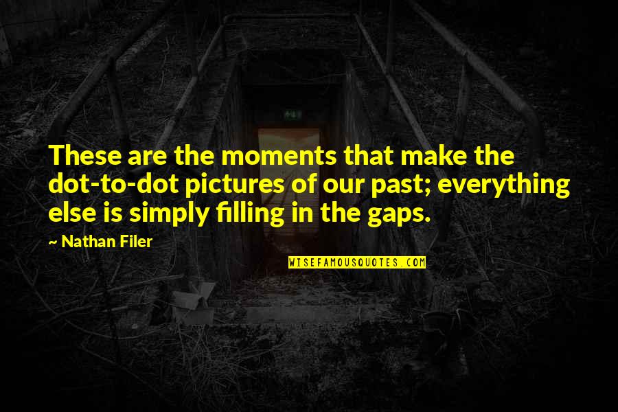 Moments And Pictures Quotes By Nathan Filer: These are the moments that make the dot-to-dot