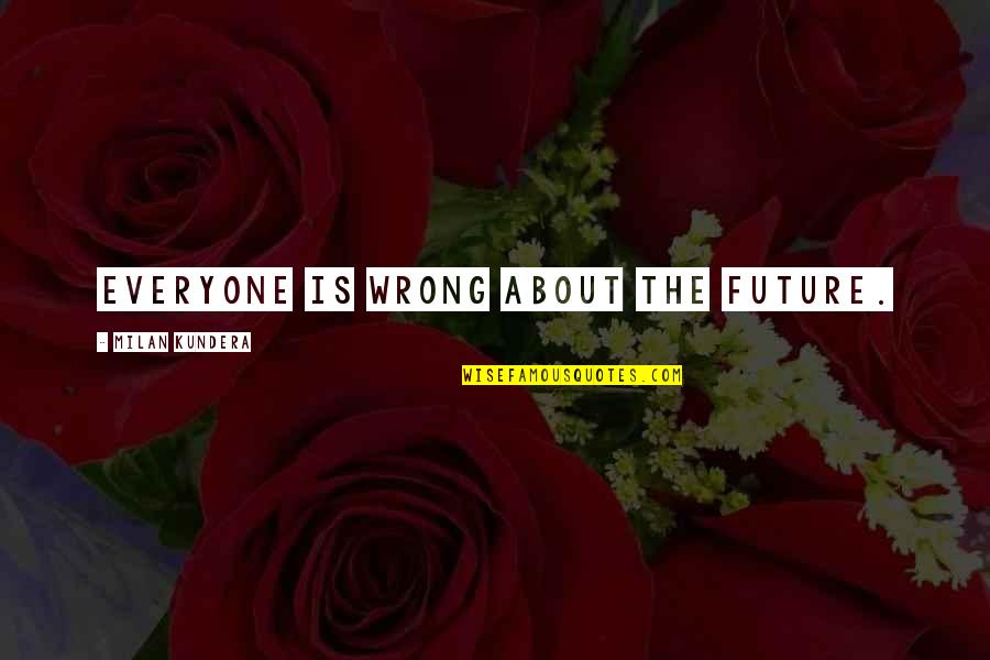 Moments Never Come Back Quotes By Milan Kundera: Everyone is wrong about the future.