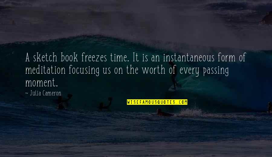 Moments Passing You By Quotes By Julia Cameron: A sketch book freezes time. It is an