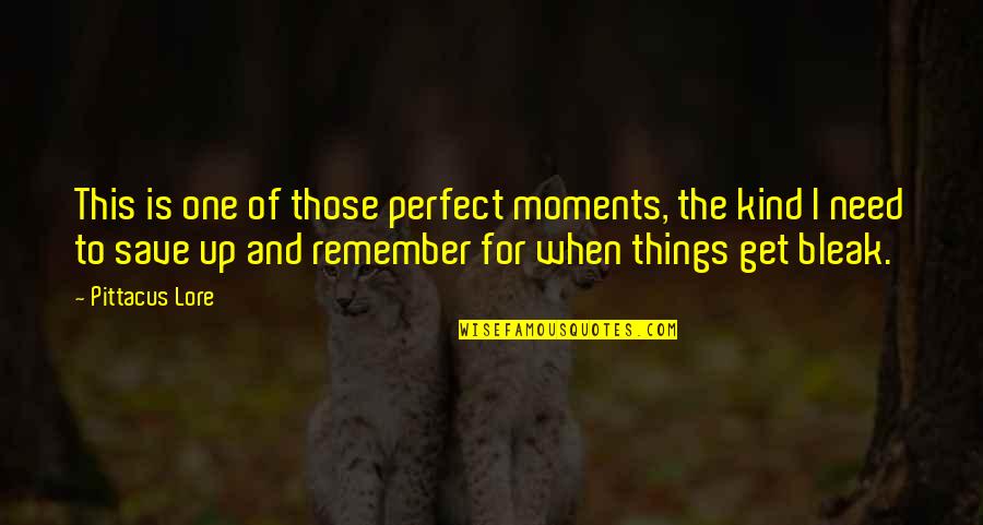 Moments To Remember Quotes By Pittacus Lore: This is one of those perfect moments, the