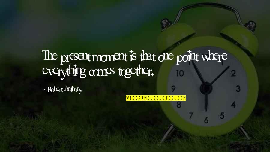 Moments Together Quotes By Robert Anthony: The present moment is that one point where