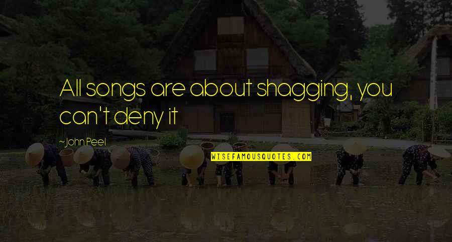 Mommyish Quotes By John Peel: All songs are about shagging, you can't deny