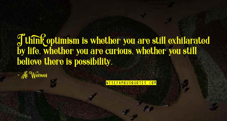 Mommys Boy Quotes By Ai Weiwei: I think optimism is whether you are still