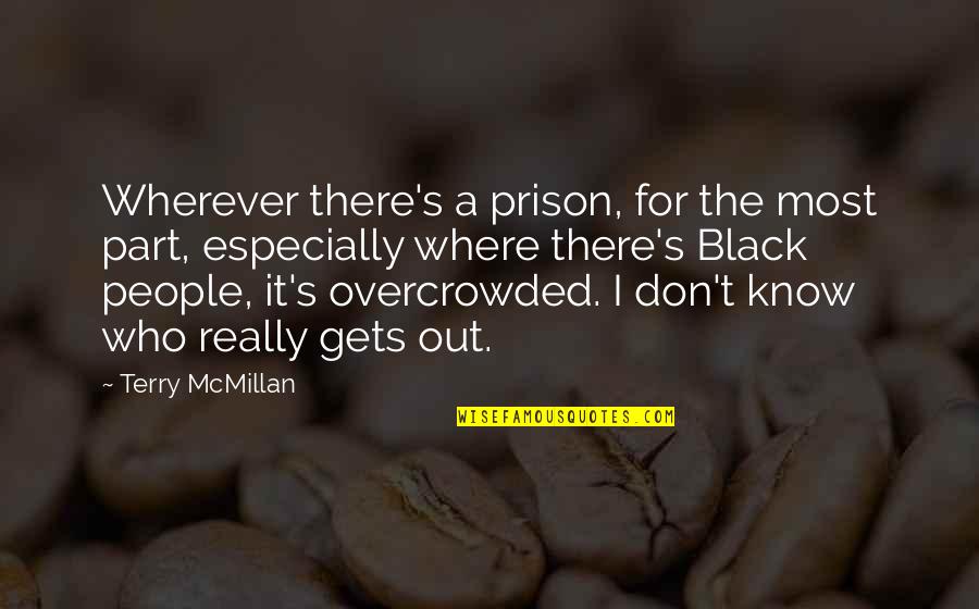 Moms And Dads Quotes By Terry McMillan: Wherever there's a prison, for the most part,