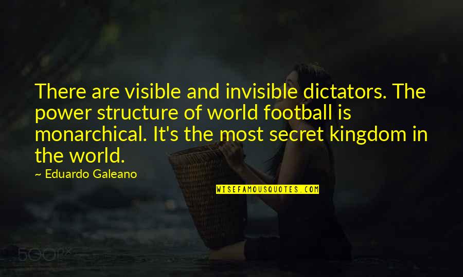 Monarchical Power Quotes By Eduardo Galeano: There are visible and invisible dictators. The power
