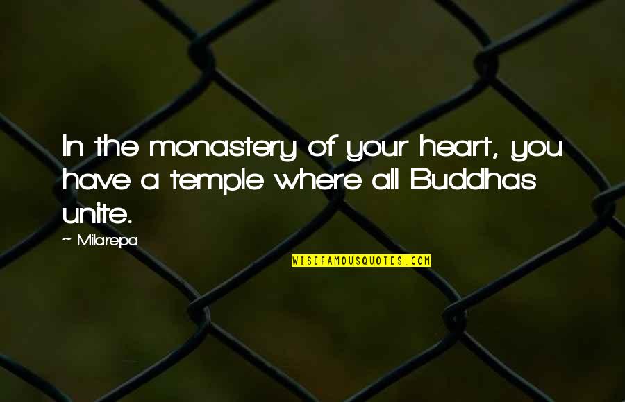 Monasteries Quotes By Milarepa: In the monastery of your heart, you have