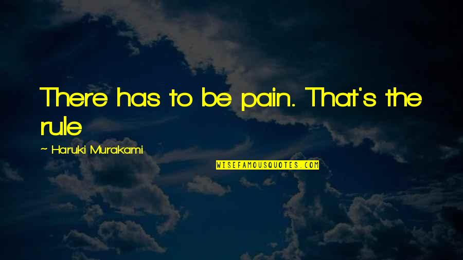 Mondial Motor Quotes By Haruki Murakami: There has to be pain. That's the rule