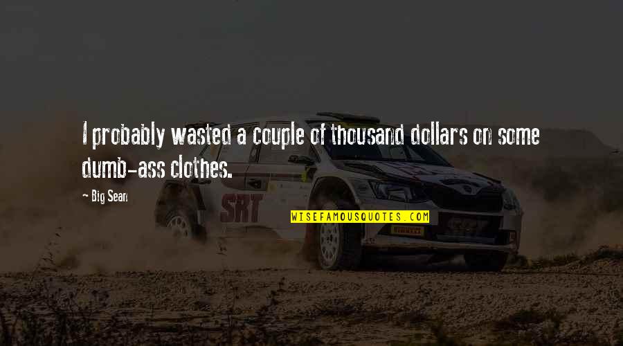 Moneer Khalil Quotes By Big Sean: I probably wasted a couple of thousand dollars