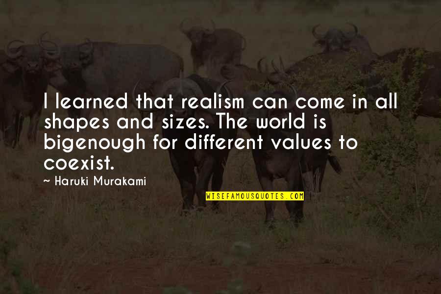 Moner Manush Quotes By Haruki Murakami: I learned that realism can come in all