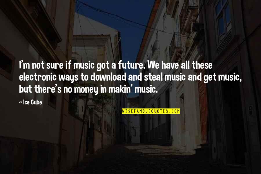 Money And Music Quotes By Ice Cube: I'm not sure if music got a future.