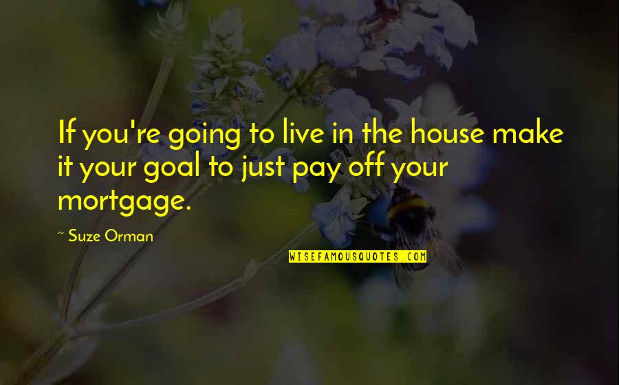 Money And Wealth In Huckleberry Finn Quotes By Suze Orman: If you're going to live in the house