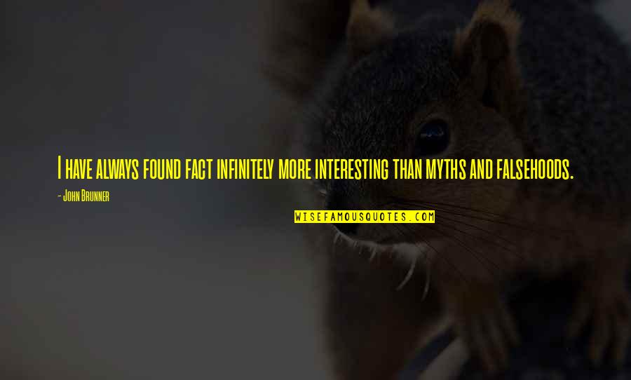 Money Ballin Quotes By John Brunner: I have always found fact infinitely more interesting