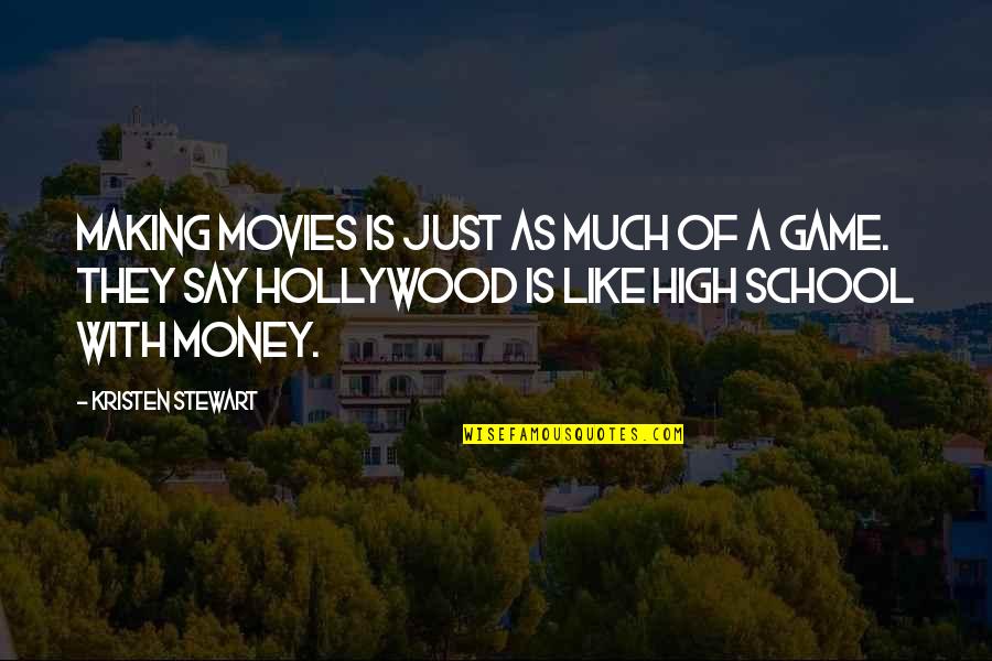 Money Is Just Quotes By Kristen Stewart: Making movies is just as much of a