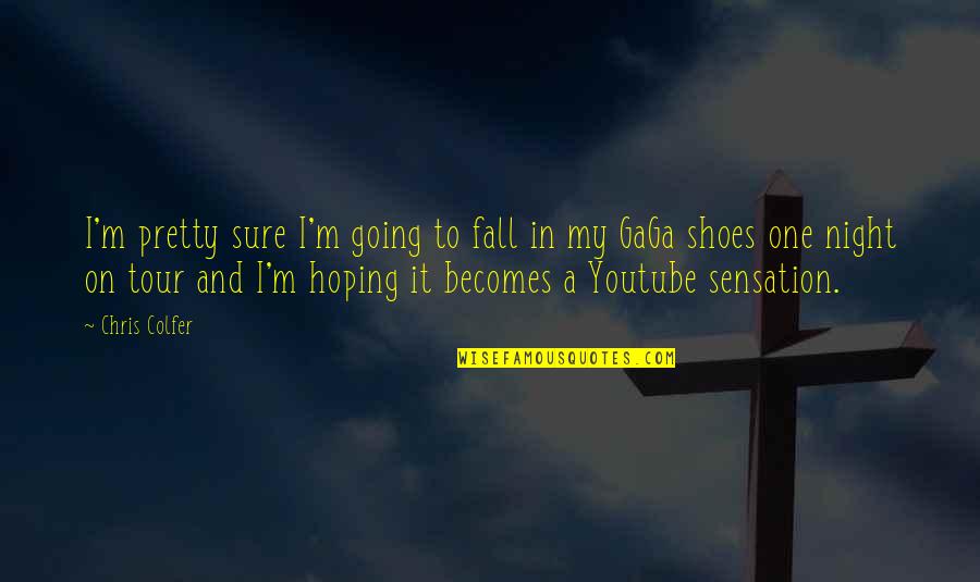 Money Is The Only Source Of Happiness Quotes By Chris Colfer: I'm pretty sure I'm going to fall in