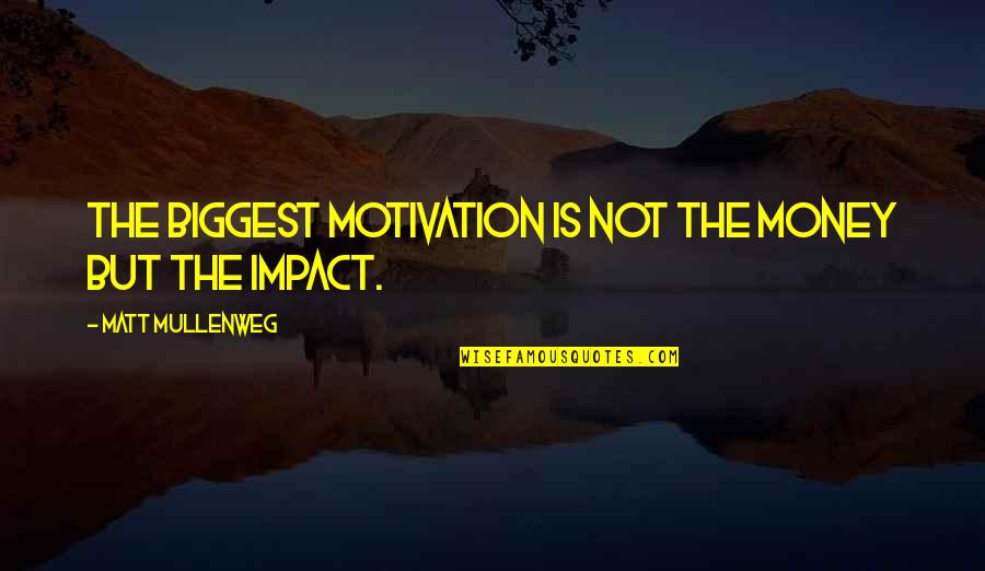 Money Motivation Quotes By Matt Mullenweg: The biggest motivation is not the money but