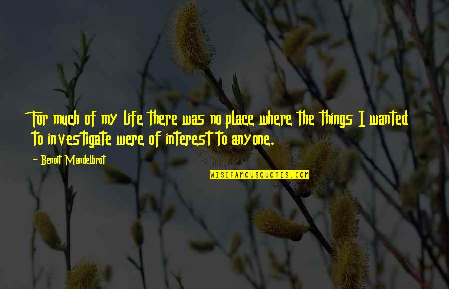 Money That Matters Quotes By Benoit Mandelbrot: For much of my life there was no Money That Matters Quotes By Benoit Mandelbrot: For much of my life there was no