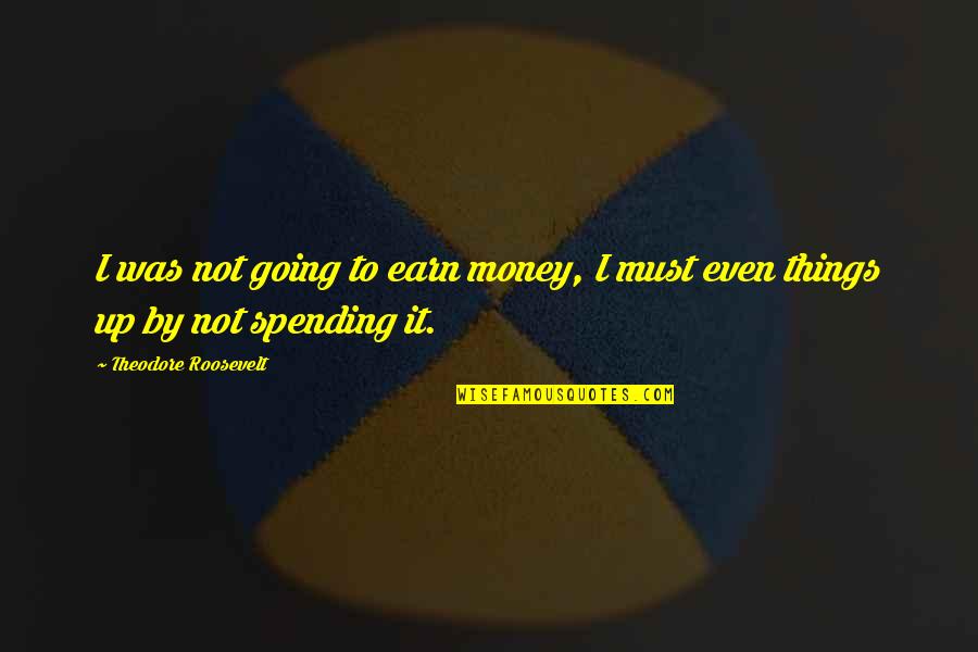 Money Was Quotes By Theodore Roosevelt: I was not going to earn money, I