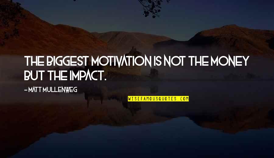 Money's The Motivation Quotes By Matt Mullenweg: The biggest motivation is not the money but