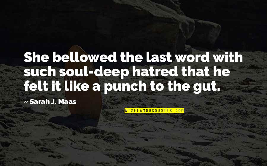 Mongeau Boucher Quotes By Sarah J. Maas: She bellowed the last word with such soul-deep Mongeau Boucher Quotes By Sarah J. Maas: She bellowed the last word with such soul-deep
