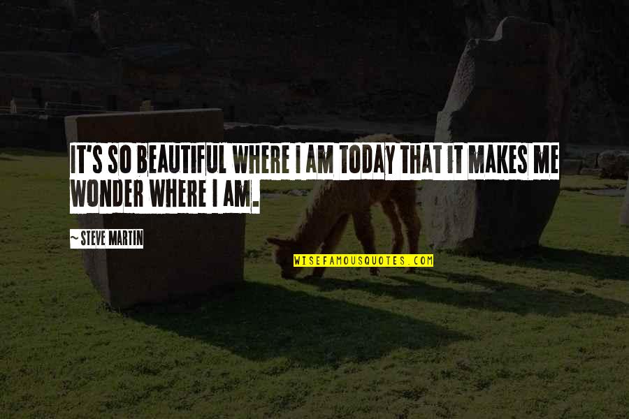 Mongeau Contracting Quotes By Steve Martin: It's so beautiful where I am today that