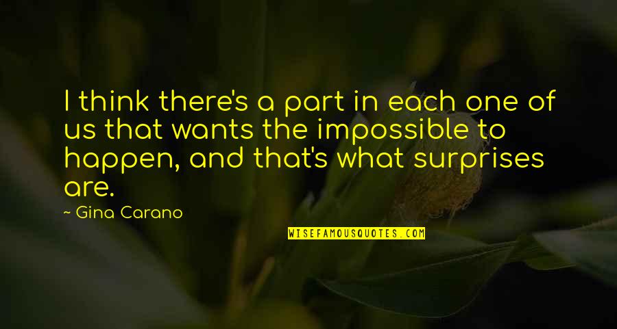 Monies Quotes By Gina Carano: I think there's a part in each one Monies Quotes By Gina Carano: I think there's a part in each one