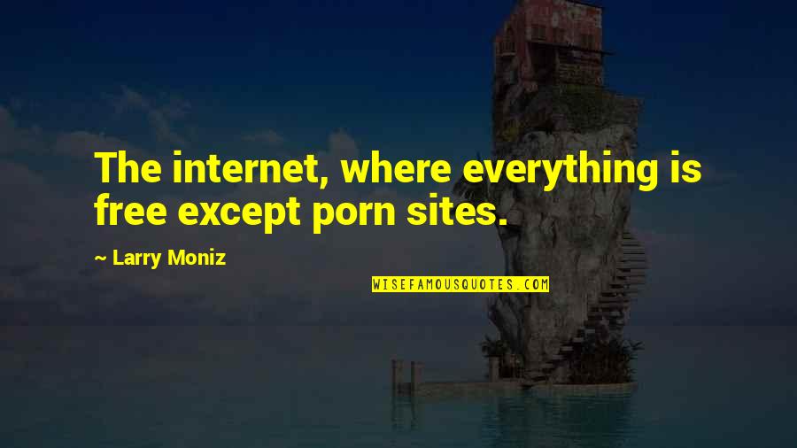Moniz Quotes By Larry Moniz: The internet, where everything is free except porn