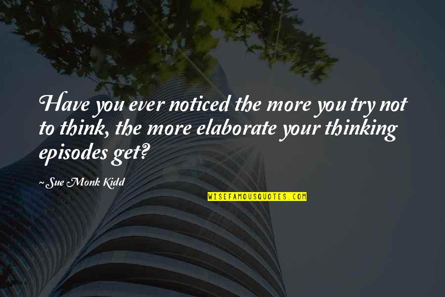 Monk Quotes By Sue Monk Kidd: Have you ever noticed the more you try
