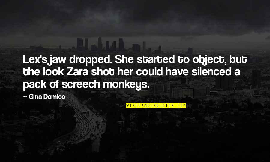 Monkeys Quotes By Gina Damico: Lex's jaw dropped. She started to object, but