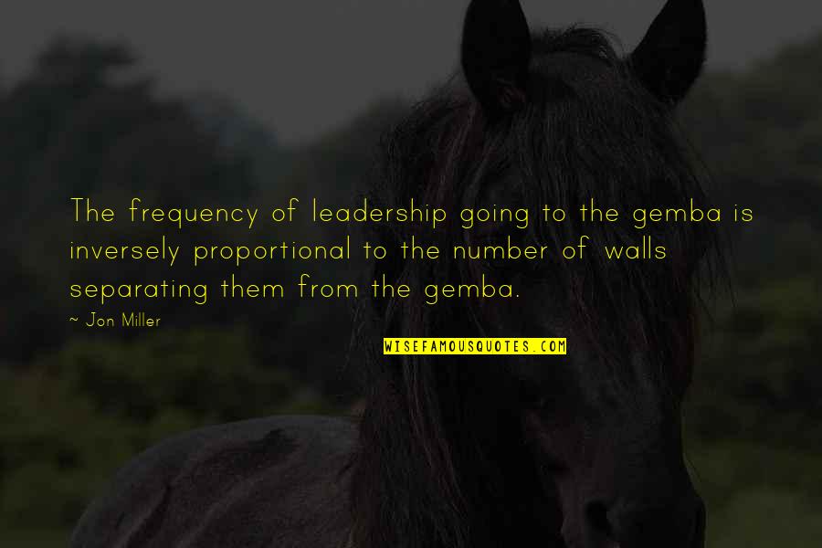 Monnickendam Hotel Quotes By Jon Miller: The frequency of leadership going to the gemba