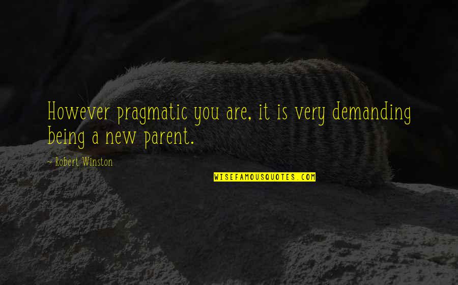 Mono Acting Quotes By Robert Winston: However pragmatic you are, it is very demanding