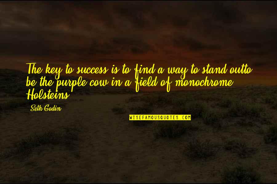 Monochrome Quotes By Seth Godin: The key to success is to find a Monochrome Quotes By Seth Godin: The key to success is to find a