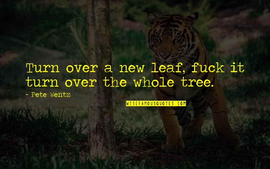 Monomythic Structure Quotes By Pete Wentz: Turn over a new leaf, fuck it turn