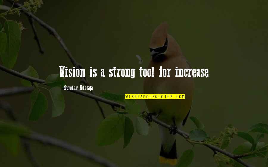 Monsieur Alfonse Quotes By Sunday Adelaja: Vision is a strong tool for increase