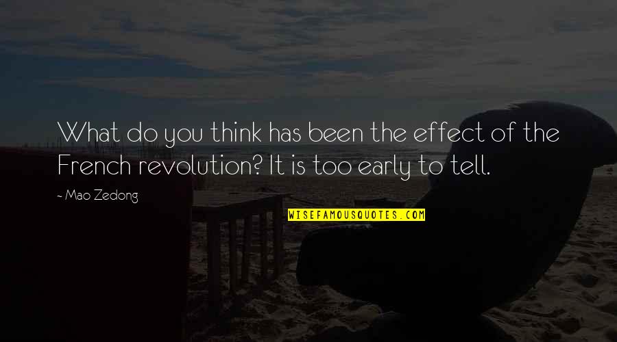 Monster Biplane Racer Quotes By Mao Zedong: What do you think has been the effect