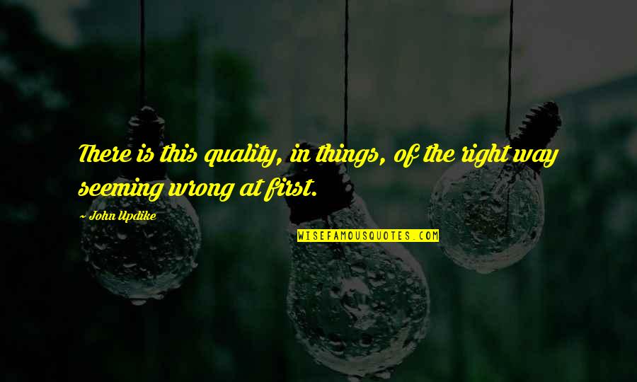 Monstruos De Rio Quotes By John Updike: There is this quality, in things, of the