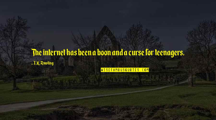 Montagano Mike Quotes By J.K. Rowling: The internet has been a boon and a Montagano Mike Quotes By J.K. Rowling: The internet has been a boon and a