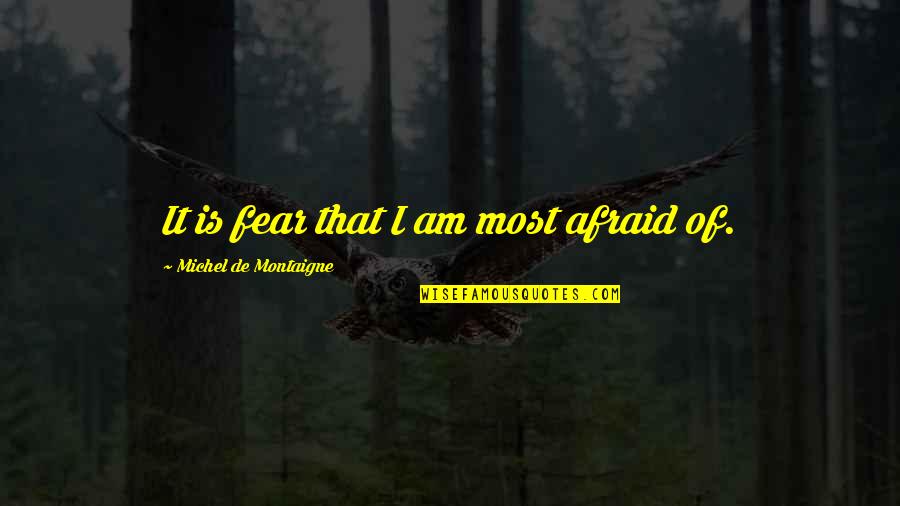 Montaigne Quotes By Michel De Montaigne: It is fear that I am most afraid Montaigne Quotes By Michel De Montaigne: It is fear that I am most afraid