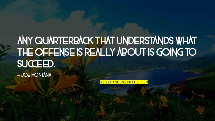 Montana Quotes By Joe Montana: Any quarterback that understands what the offense is