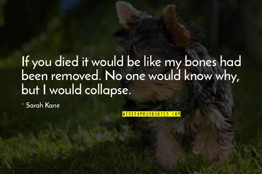 Montana Western Romantic Mystery Quotes By Sarah Kane: If you died it would be like my