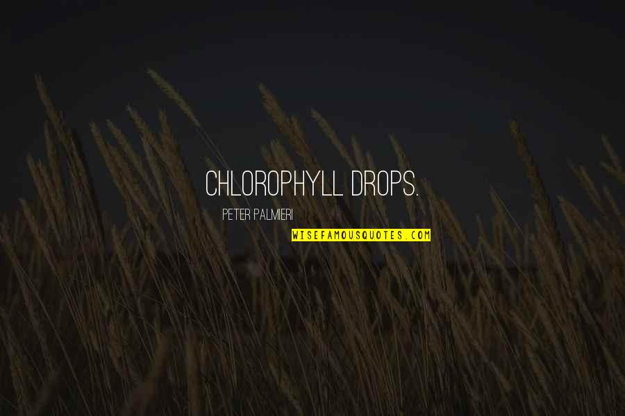 Montanans Unmasked Quotes By Peter Palmieri: Chlorophyll drops.